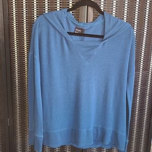 Free Press Long Sleeved Pajama Top in Blue